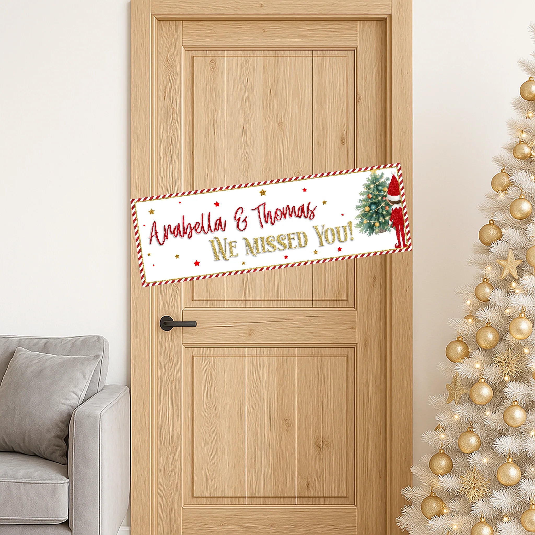 Elf Return Banner - Personalised