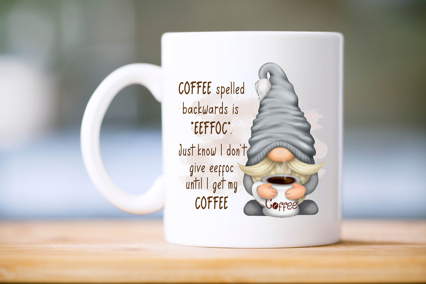 Coffee Backwards Mug or Travel Mug