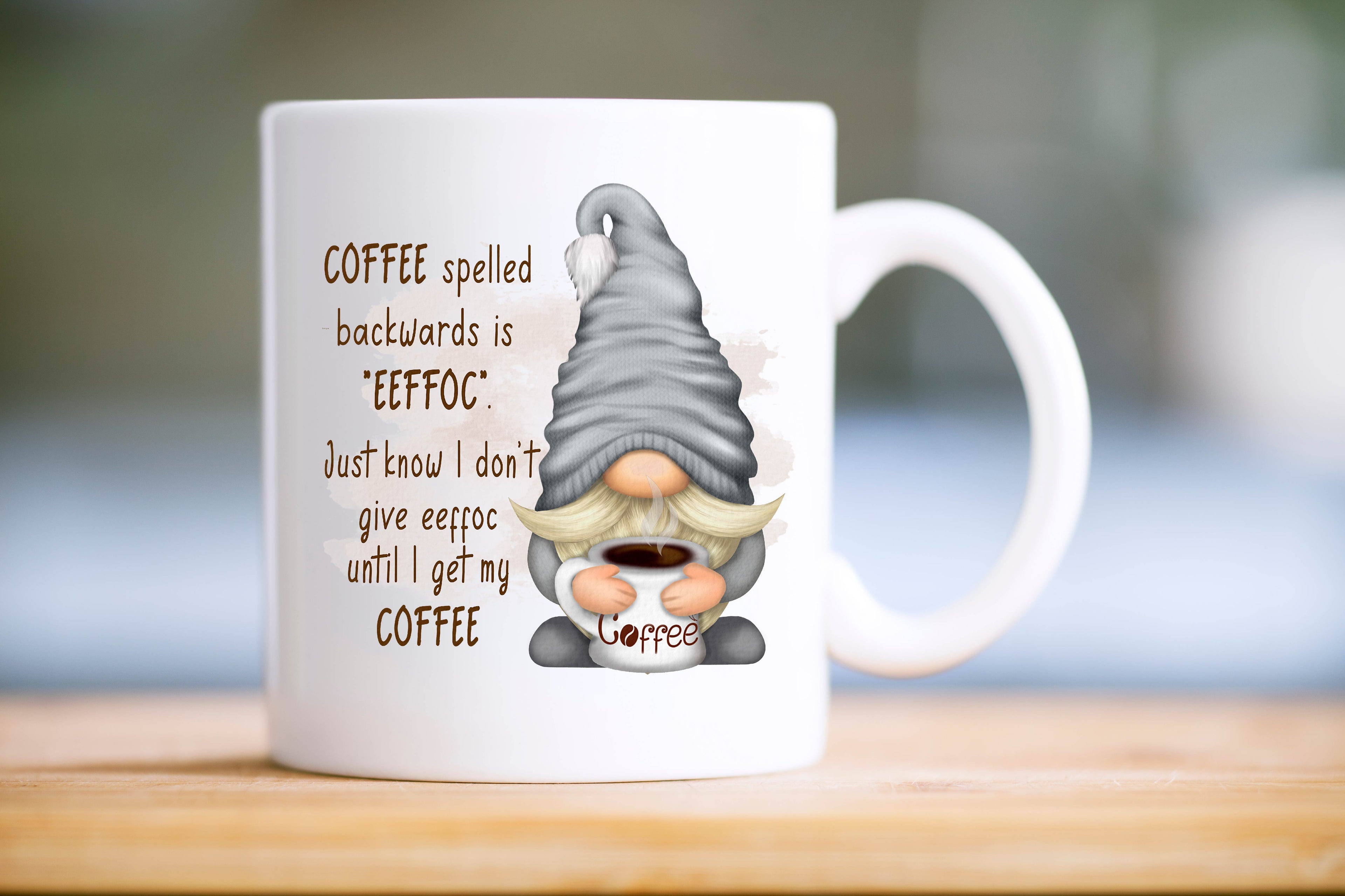 Coffee Backwards Mug or Travel Mug