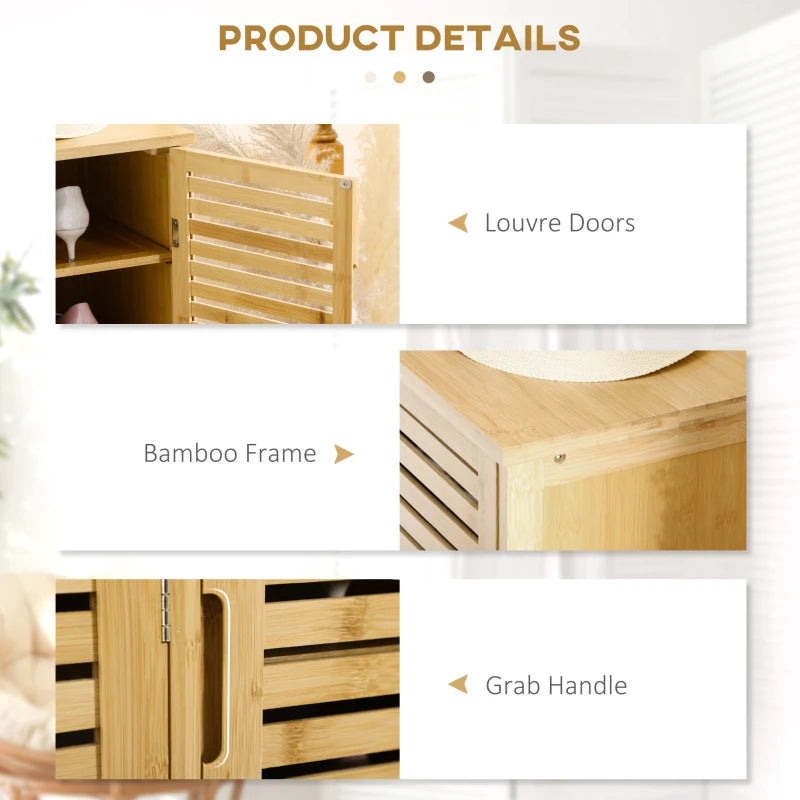 Rustic Shoe Cabinet, 3 Door Shoe Storage Cabinet with 8 Shelves, Natural Wood Finish