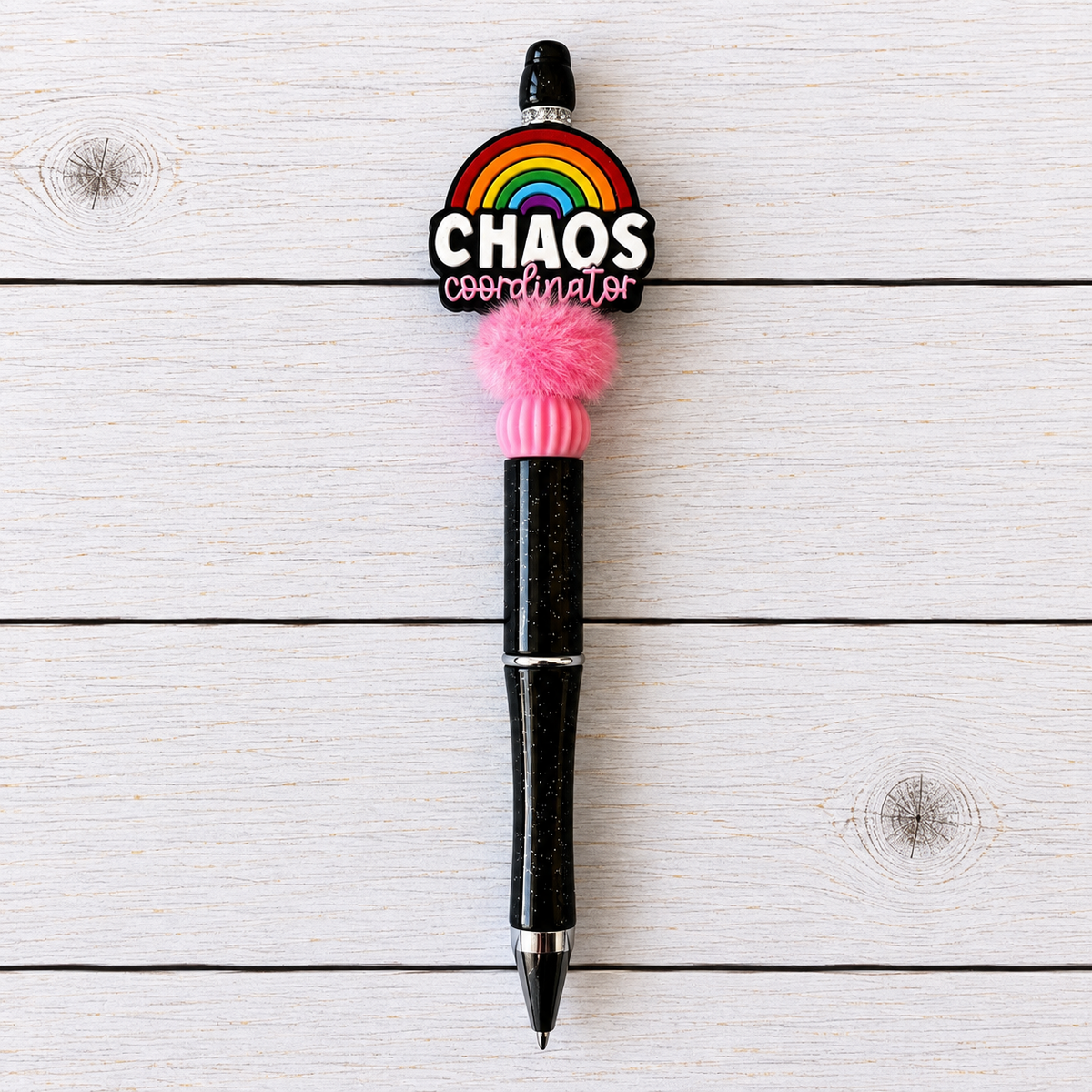 Black Chaos Coordinator Novelty Beaded Pen