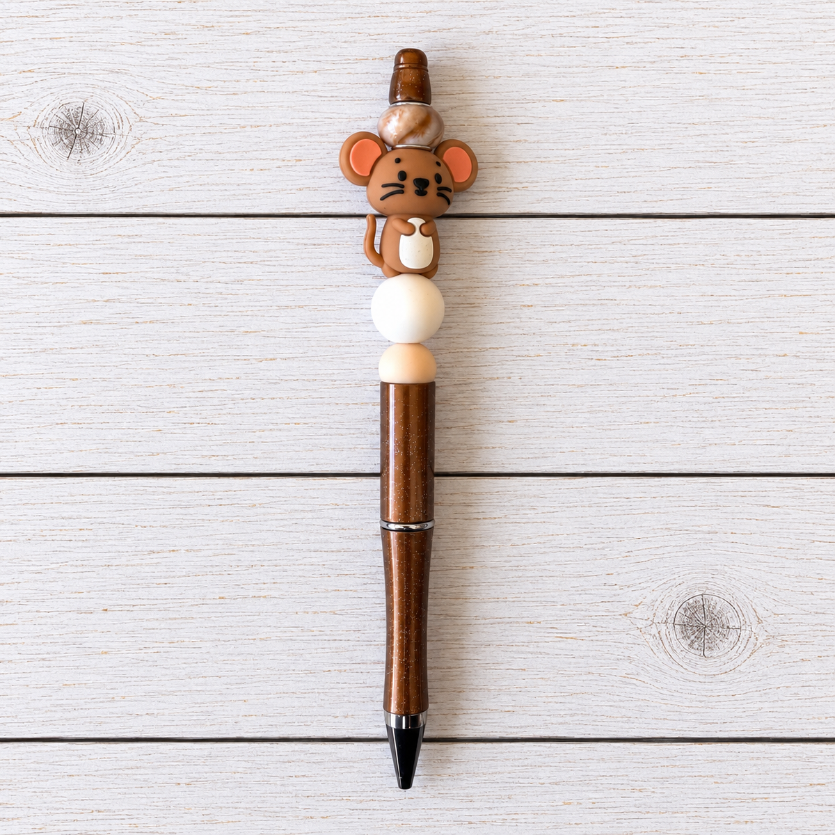 Mouse Novelty Beaded Pen