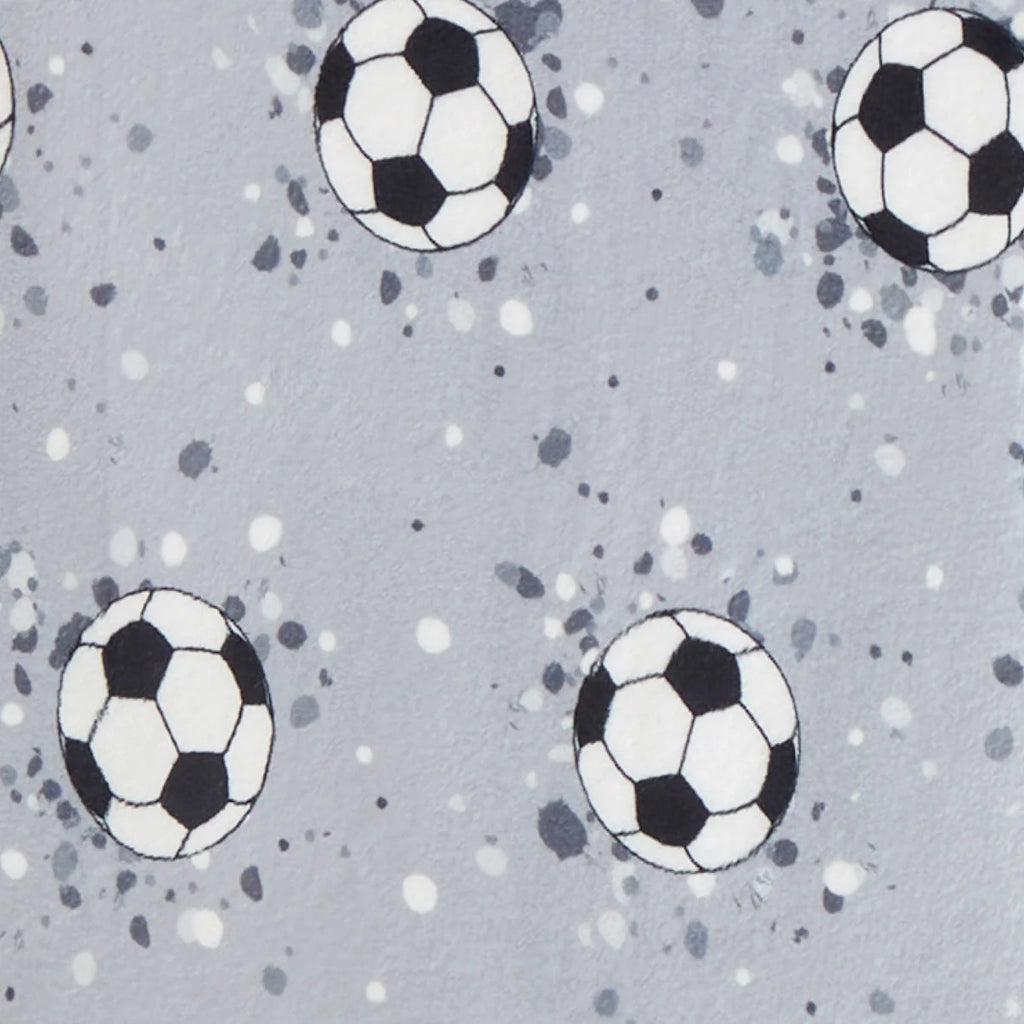Football Throw in Grey 120 x 150cm