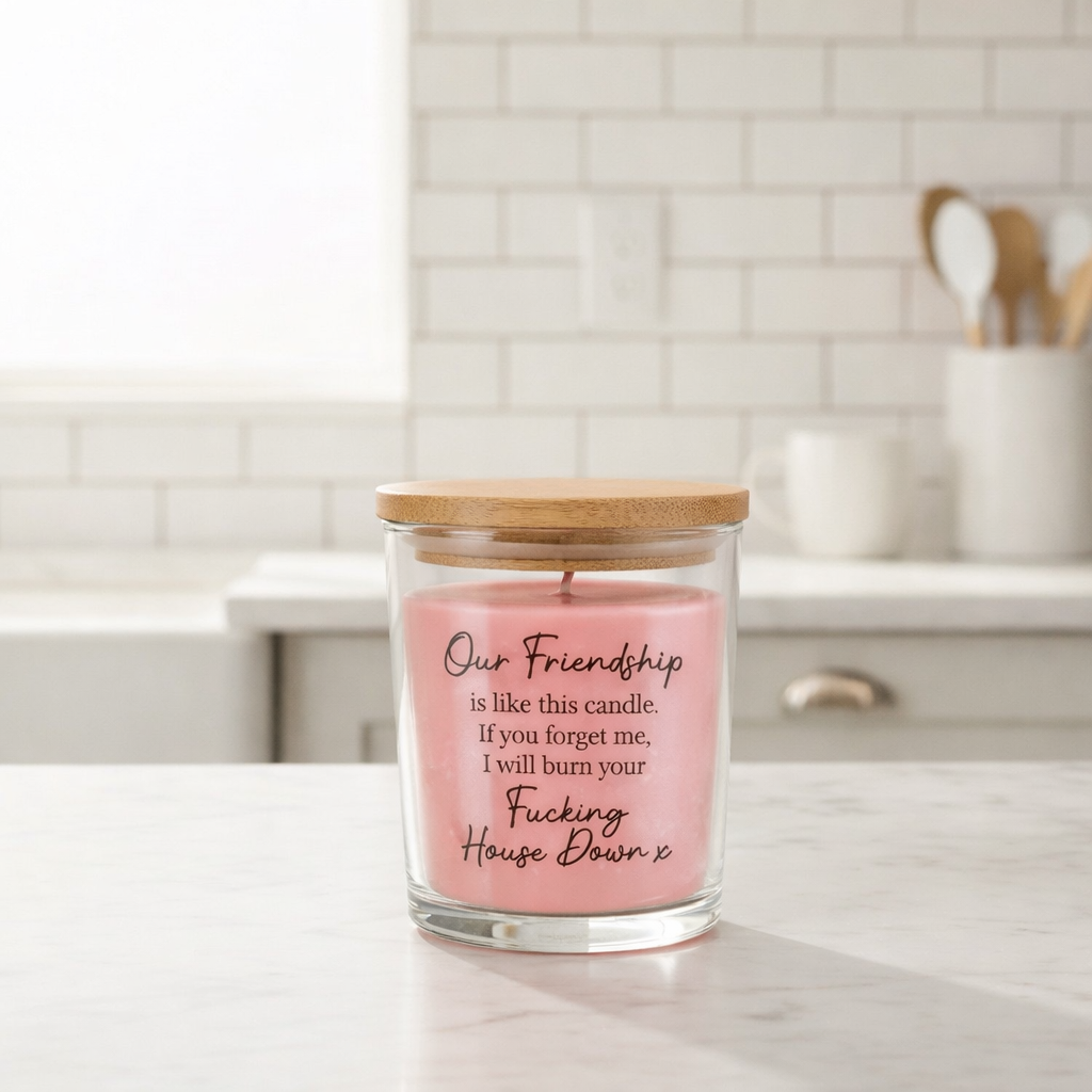 Funny Rude Slogan Scented Candle – 40 Hour Burn | 10 Designs | 5 Scents