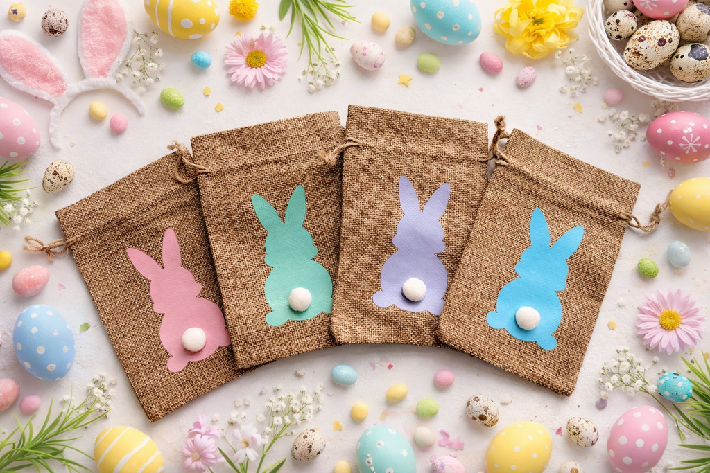 Personalised Easter bunny Reusable Jute Treat Bag