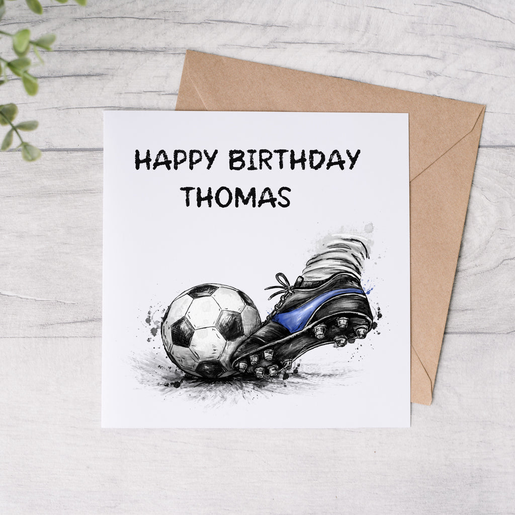 Personalised Football Card - FREE Postage