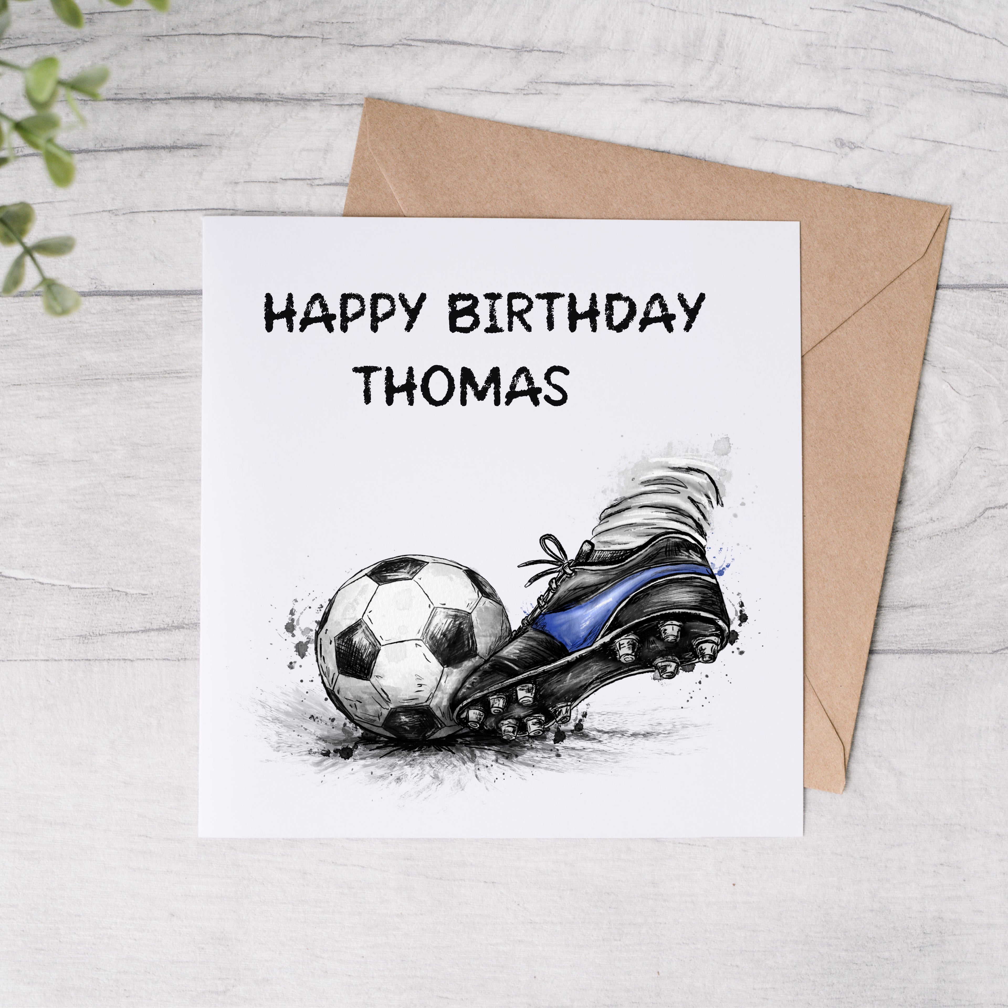 Personalised Football Card - FREE Postage