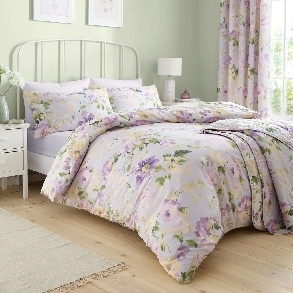 Duvet Cover Set Flourette in Natural or Lilac