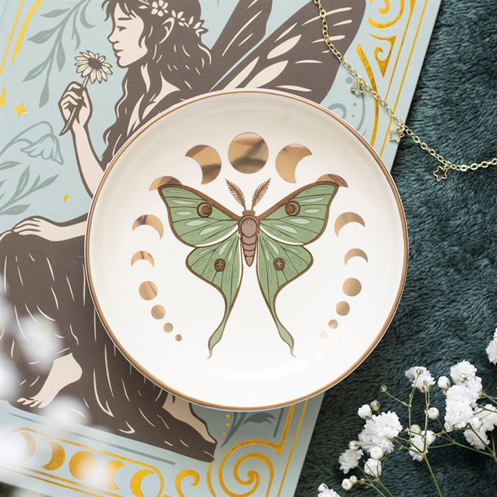 Moonphase Moth Trinket Dish