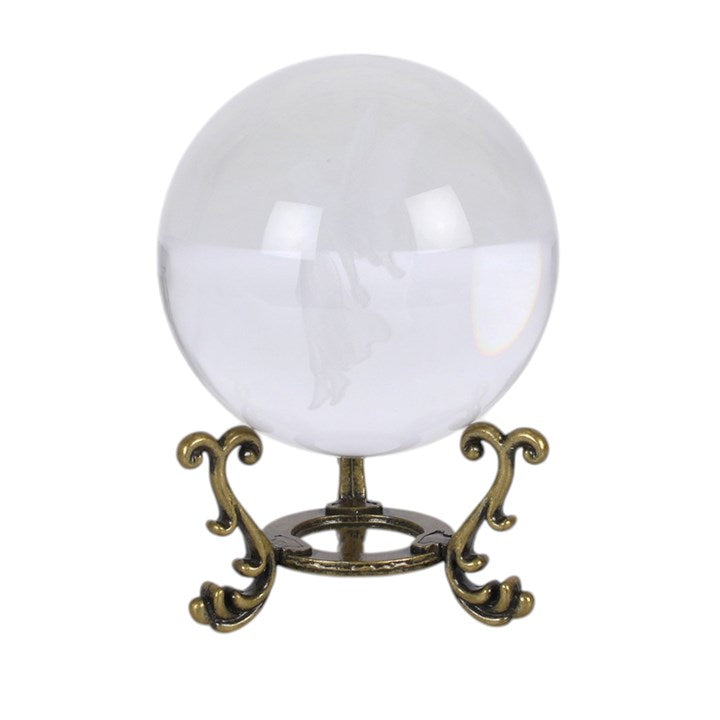 Stardust Fairy Laser Engraved Glass Crystal Ball and Stand