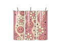 Flowers & Smiley Faces 20oz Tumbler