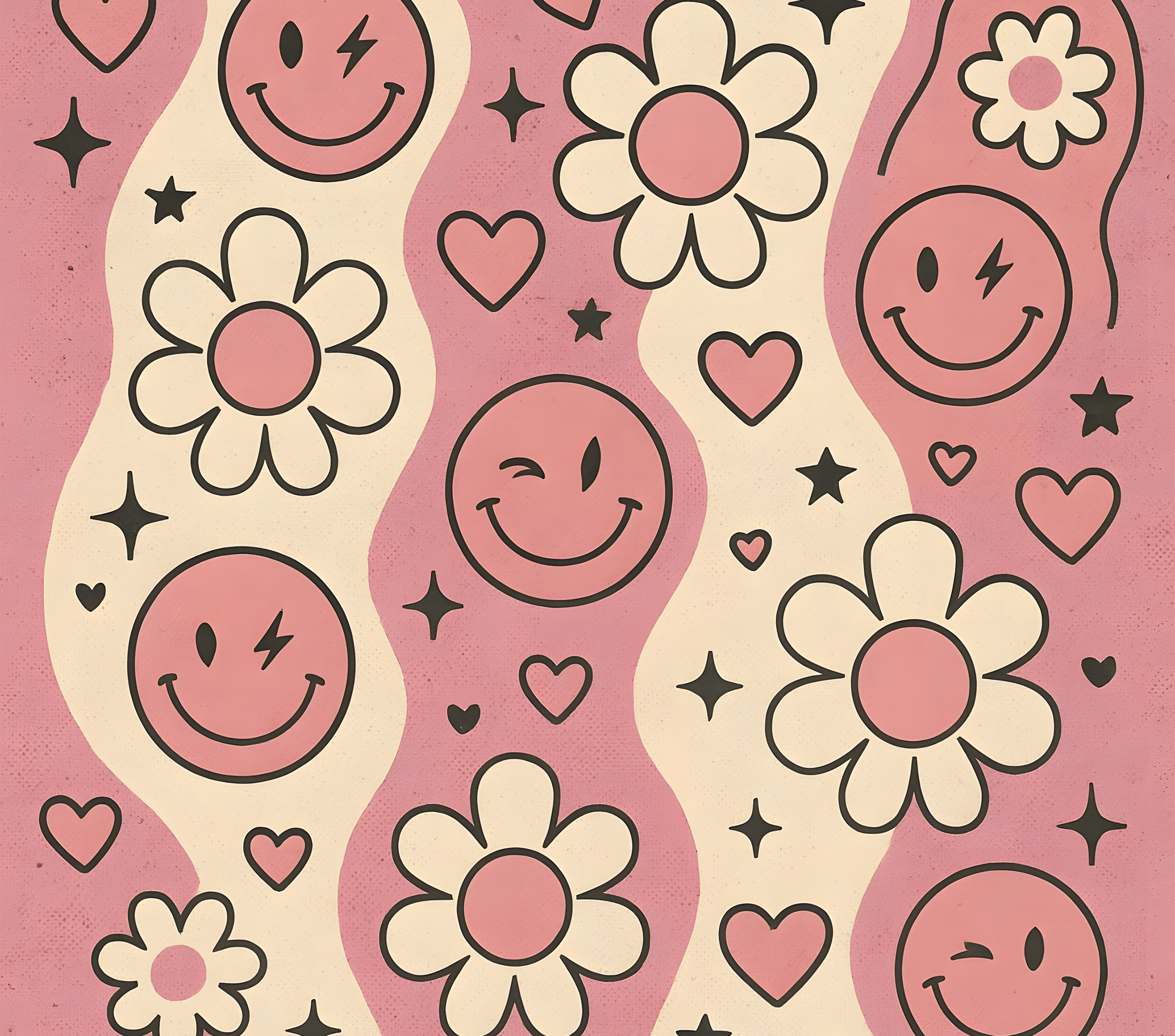 Flowers & Smiley Faces 20oz Tumbler