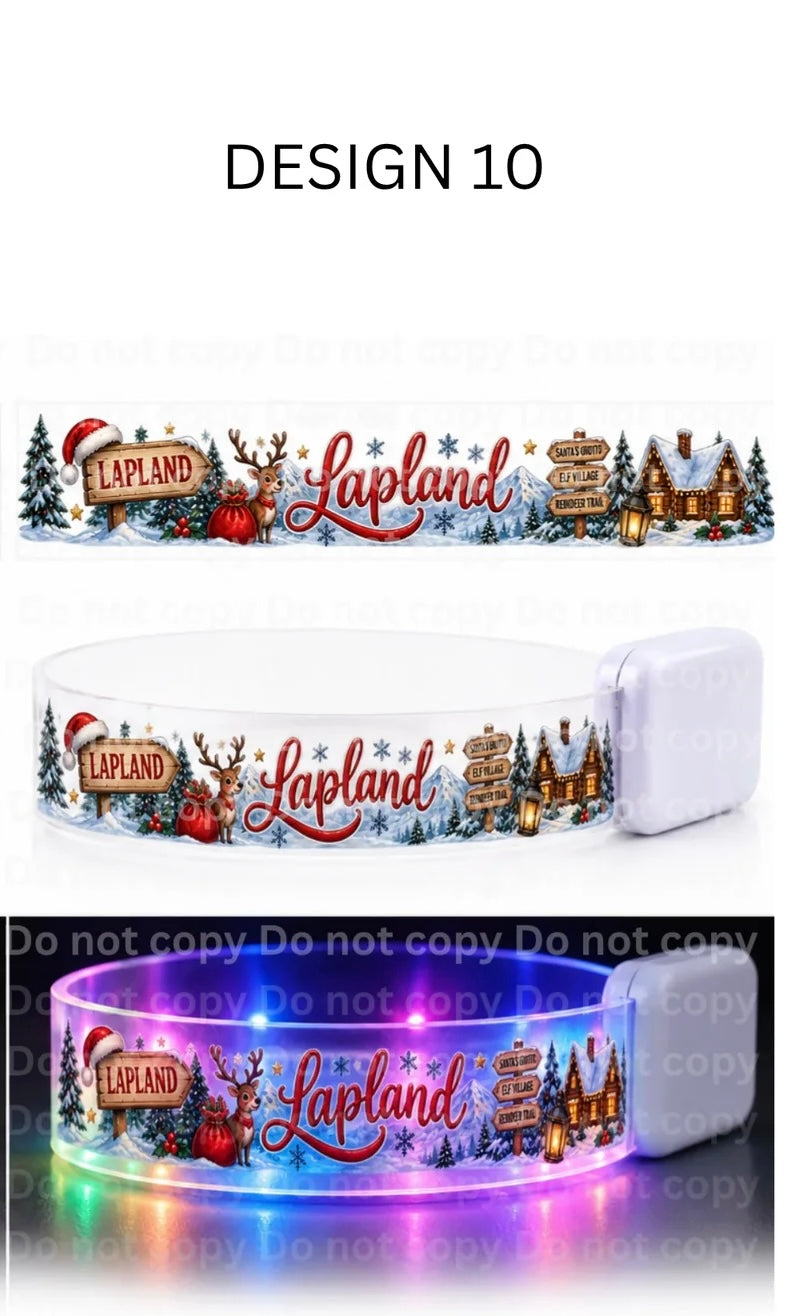 LED wristband - 15 DESIGNS - Reusable