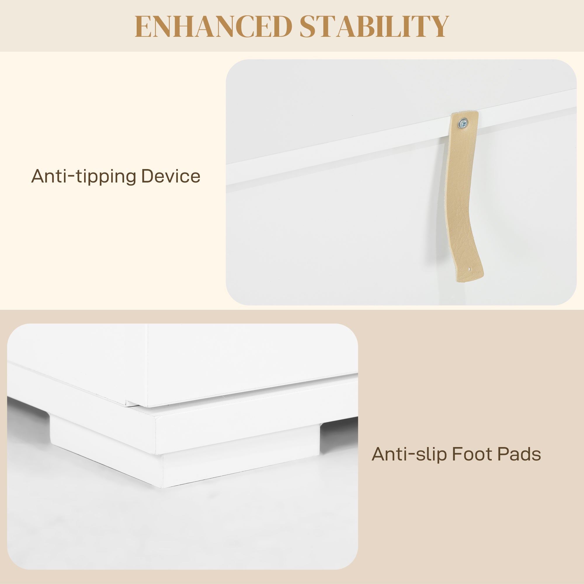 LED Light Sideboard - High Gloss White