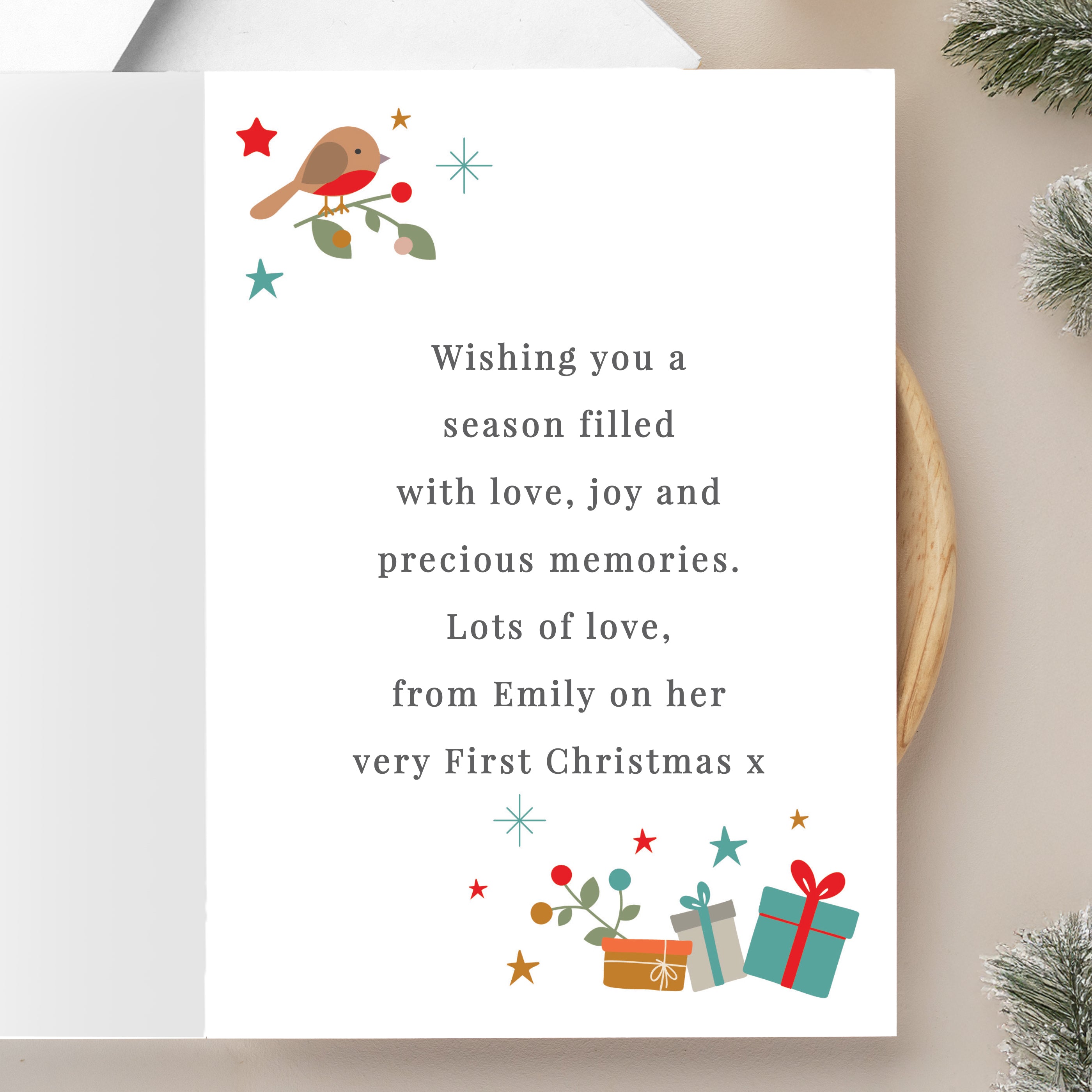 Personalised My 1st Christmas Photo Upload Pack of 10 Cards