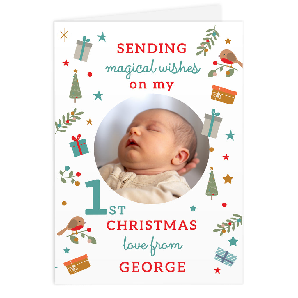 Personalised My 1st Christmas Photo Upload Pack of 10 Cards