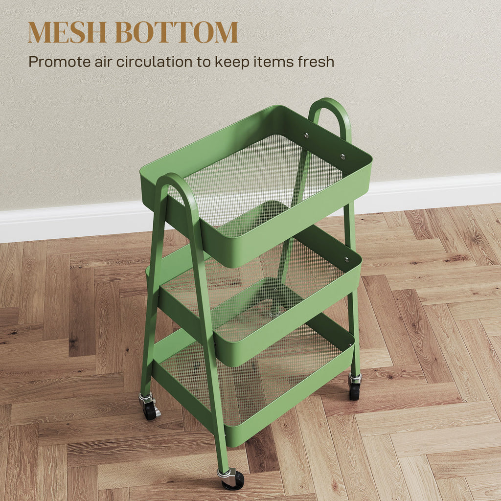 Three-Tier Storage Trolley - 3 Colour Options
