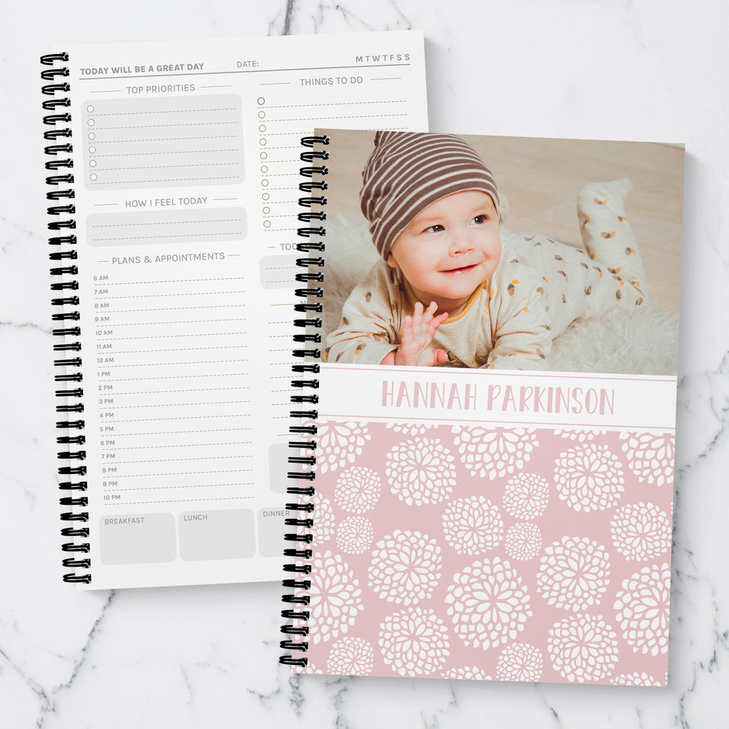 Soft Spring Light Pink Photo Upload Daily Planner