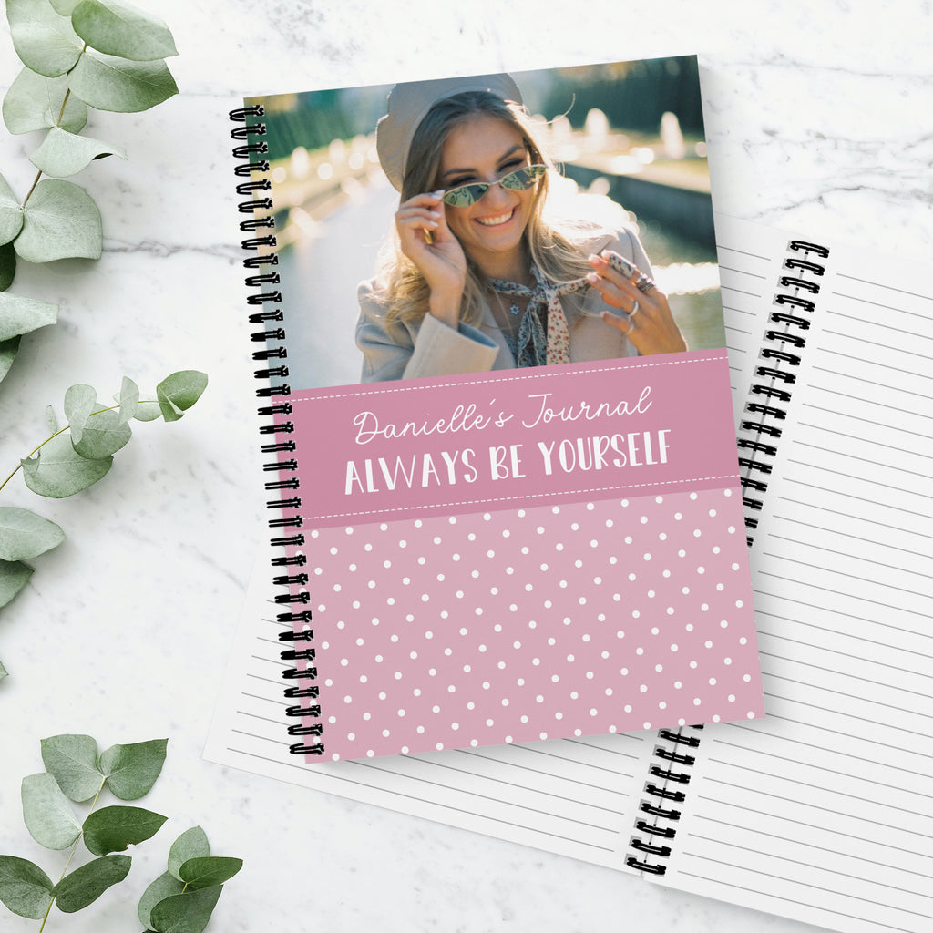 Polka Colour Photo Upload Notebook