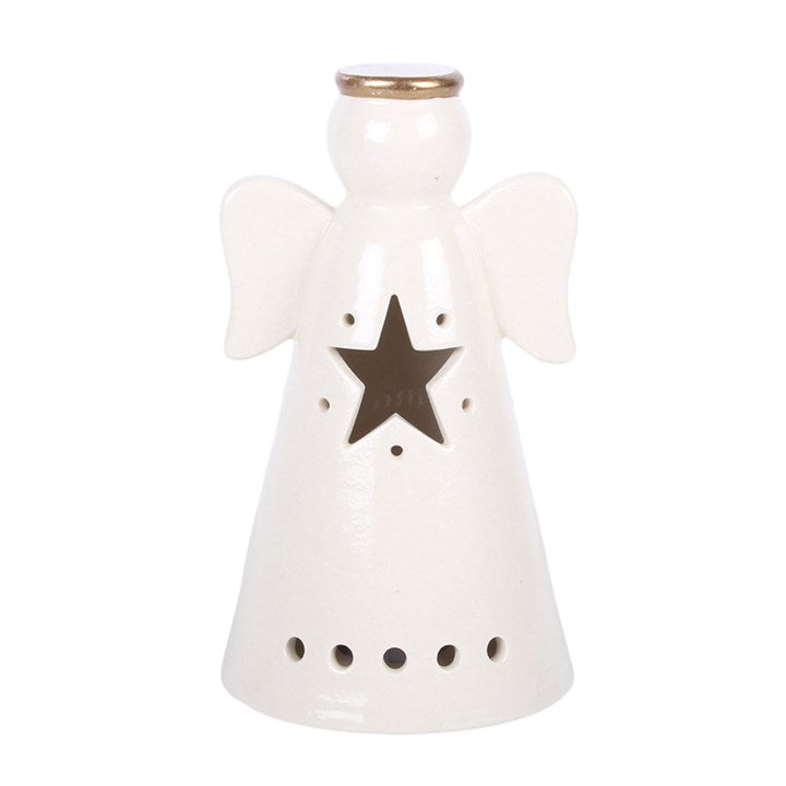 Small LED Light Up Angel Decoration with Star
