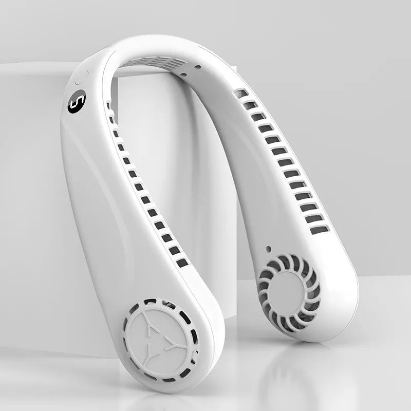 Bladeless Neck Fan – Rechargeable Hands-Free Portable Fan with 5 Speeds