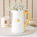 3D Daisy and Honey Bee Ceramic Flower Jug – product image 1