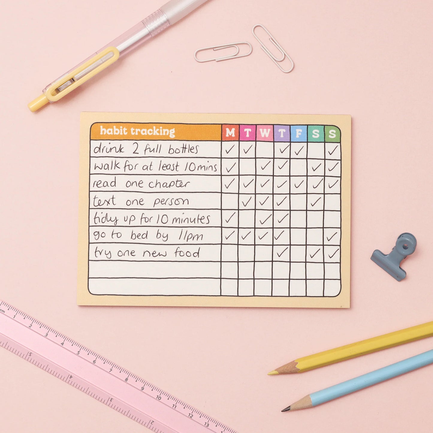 A6 Habit Tracker Notepad