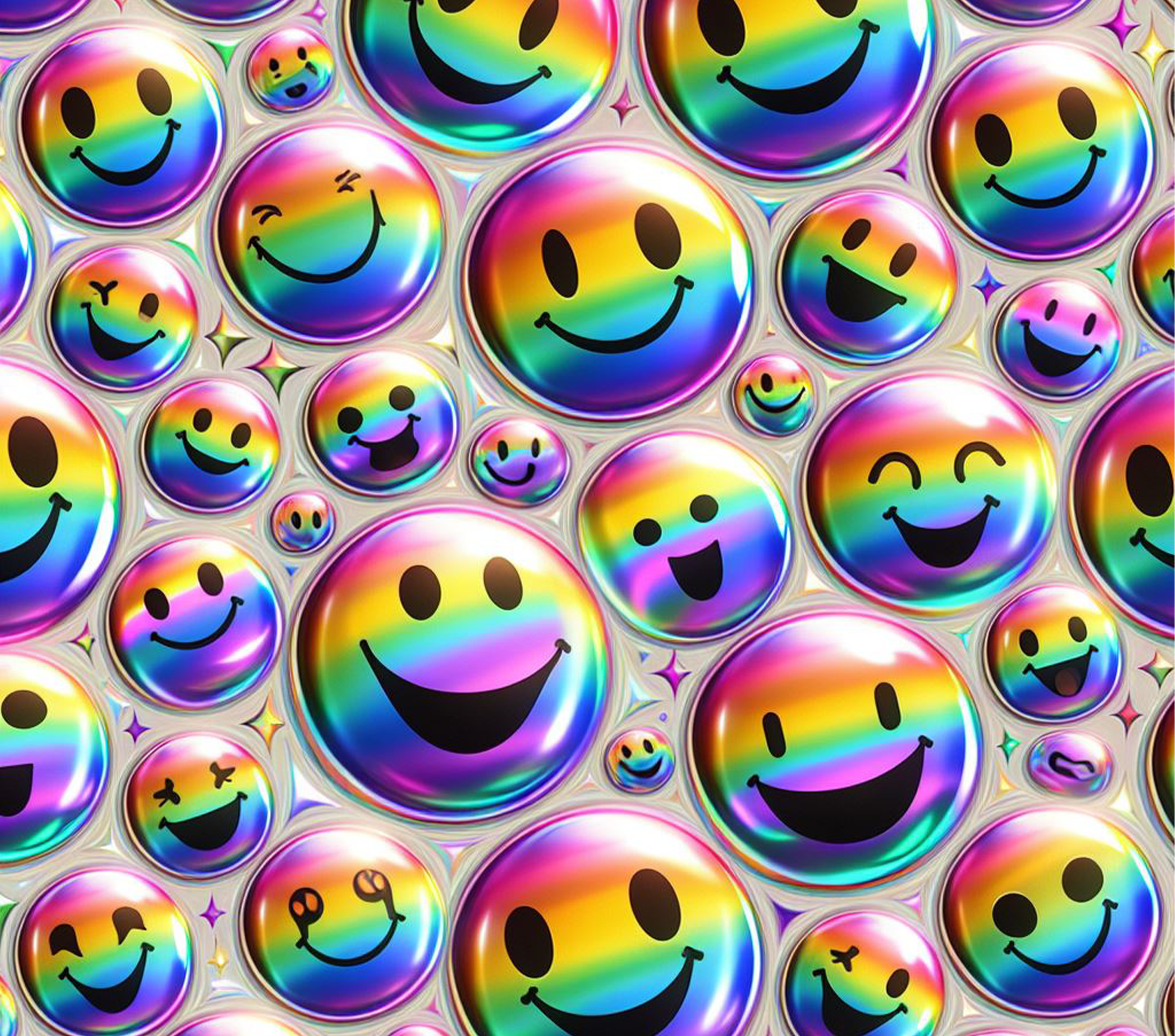 Happy Faces 20oz Stainless Steel Skinny Tumblers