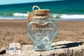Heart-Shaped Glass Jar with Cork Lid – Keepsake