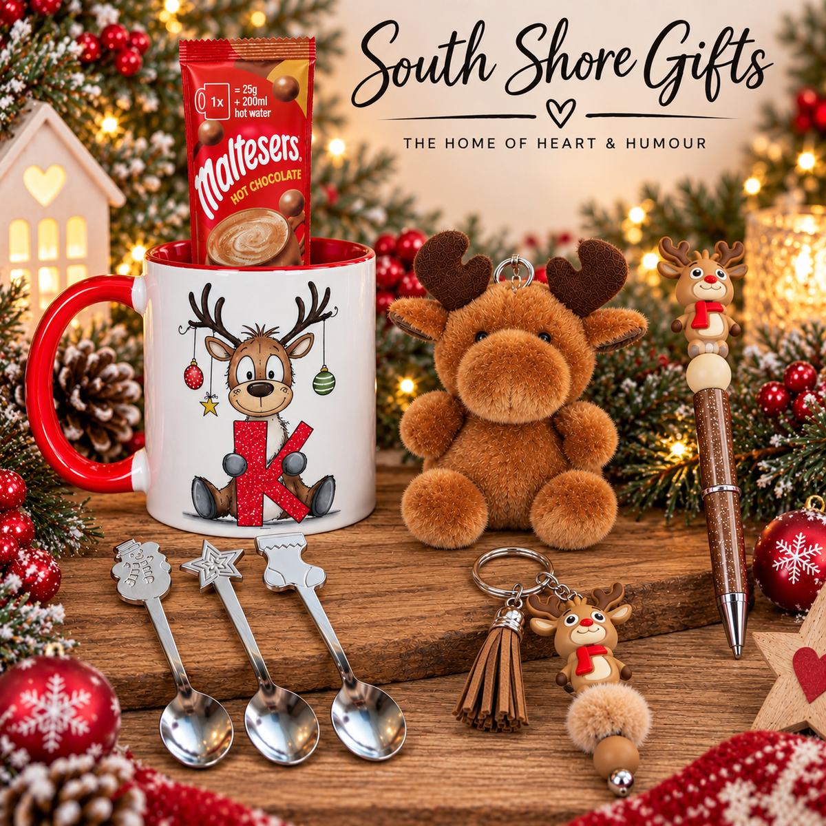 🎄 Personalised Reindeer Christmas Gift Bundle 🎄