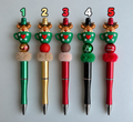Reindeer & Hot Chocolate Novelty Beaded Pens