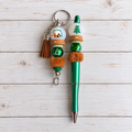 Snow Globe Novelty Beaded Pen and Keyring Set