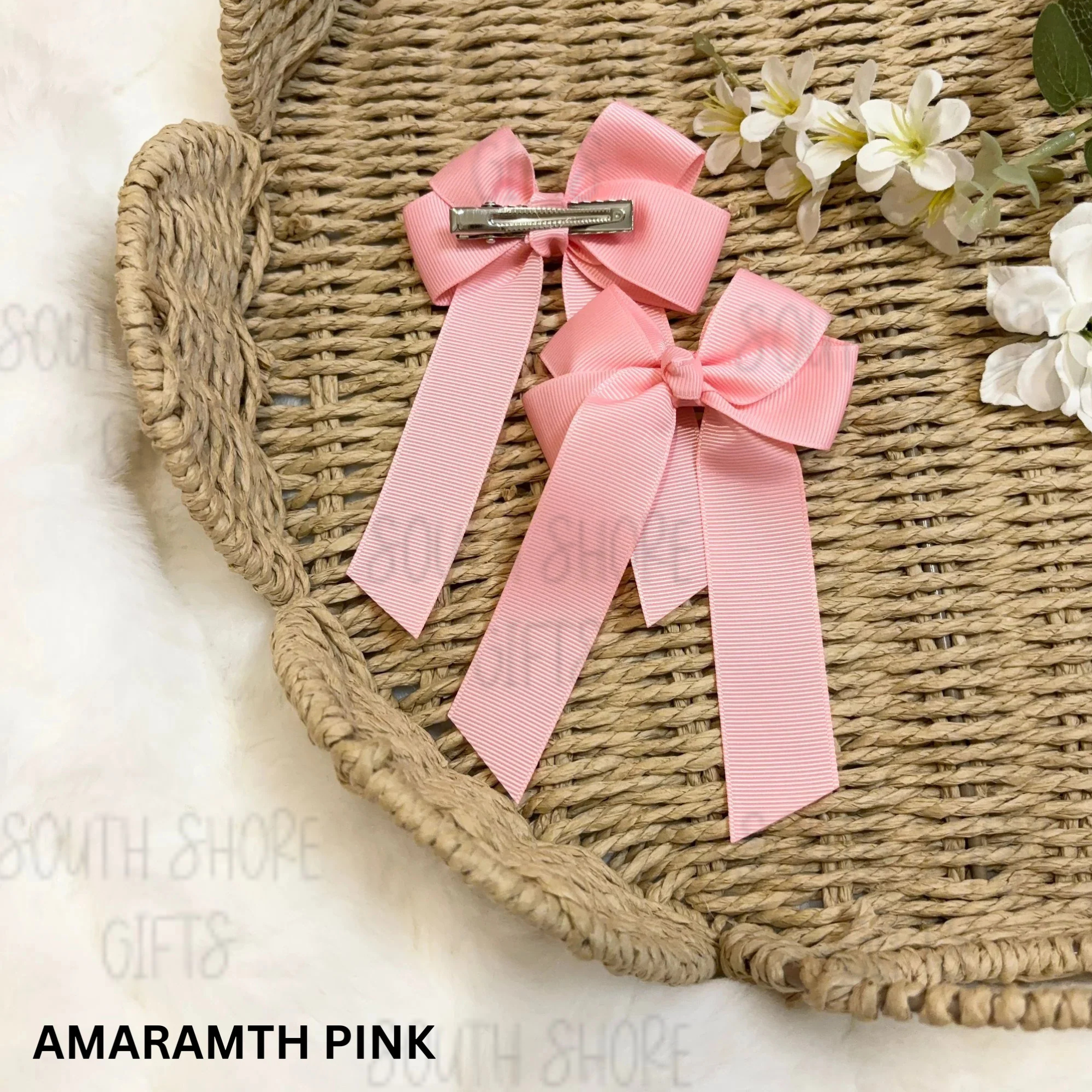 Hair Bow - 26 Colour Options - Personalised Name