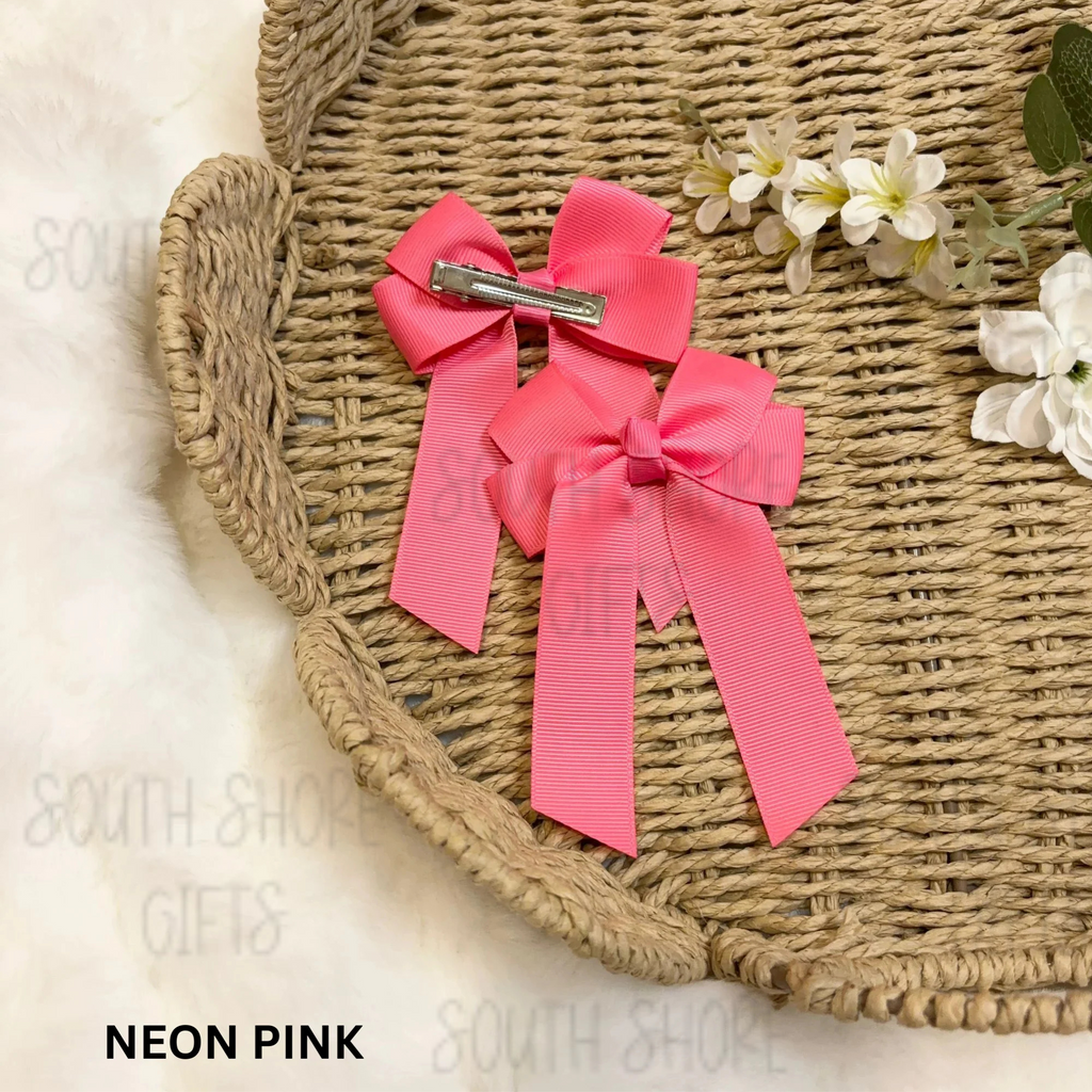 Hair Bow - 26 Colour Options - Personalised Name