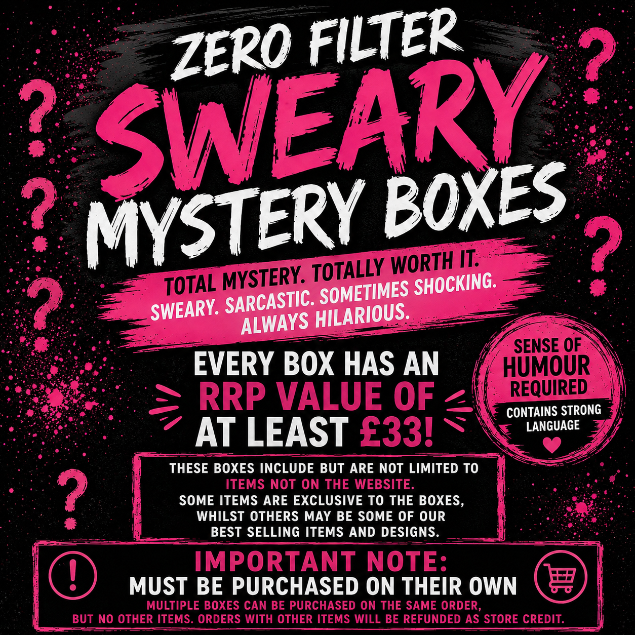 NEW - Zero Filter Sweary Mystery Box 🤬🎁 | £33+ RRP Value