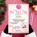 ✨ Personalised Santa’s Nice List Certificate & Matching Envelope – Pink Edition ✨