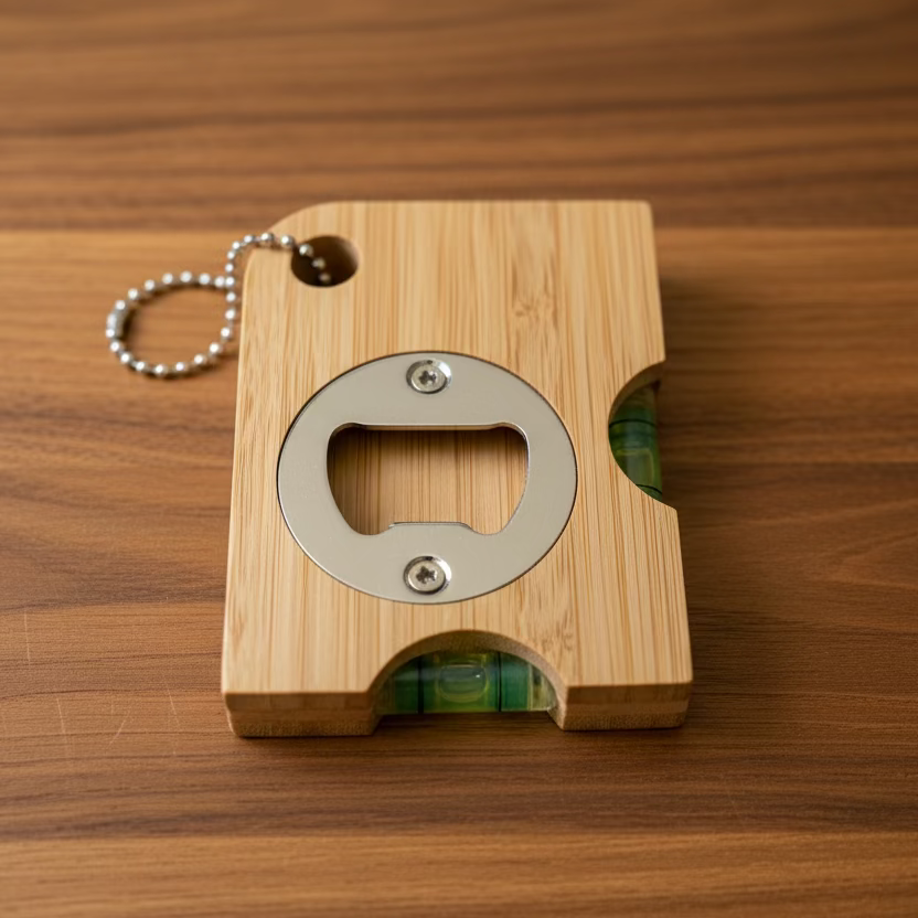 Mini Spirit Level Bottle Opener Keyring