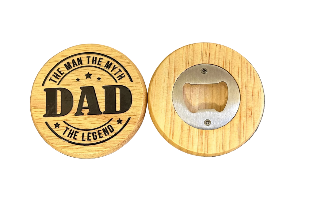 Round Wooden Bottle Opener