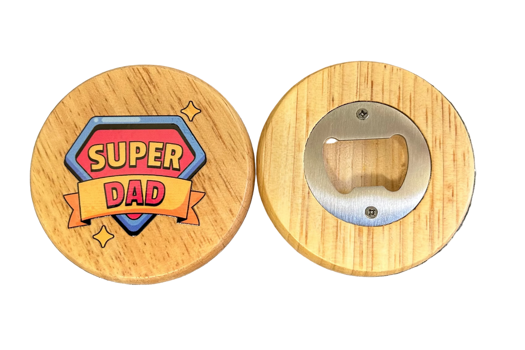 Round Wooden Bottle Opener