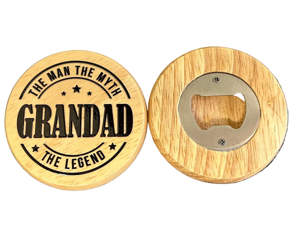 Round Wooden Bottle Opener