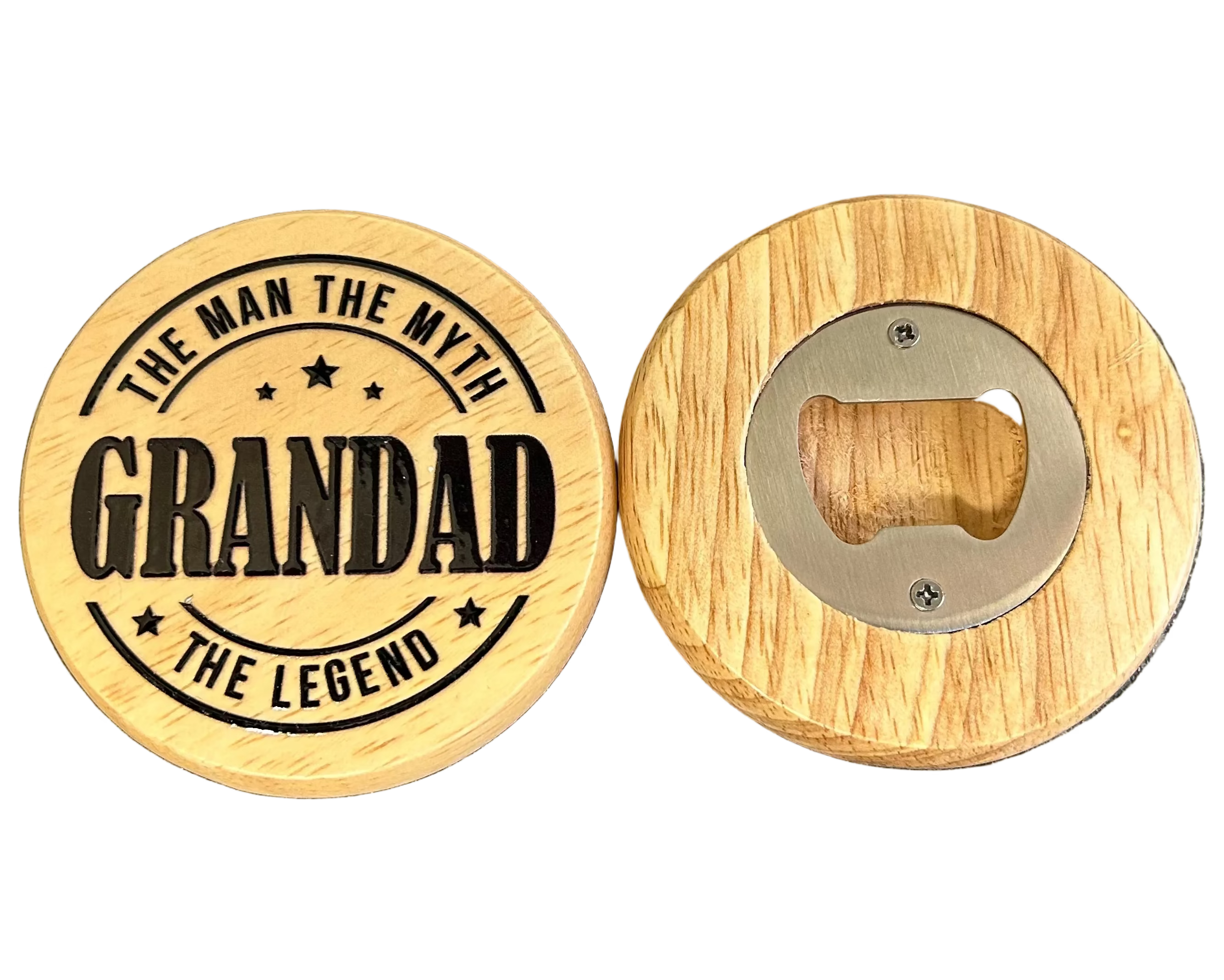 Round Wooden Bottle Opener