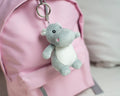 Plush Hippo Keyring – Cute Soft Toy Bag Charm