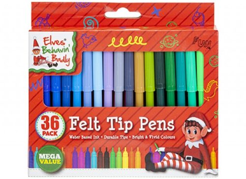 Elves Behavin Badly Felt Tip Pens 36 Per Pack