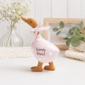 Lovely Friend Pink Duck Ornament – Heart Detail Decorative Gift