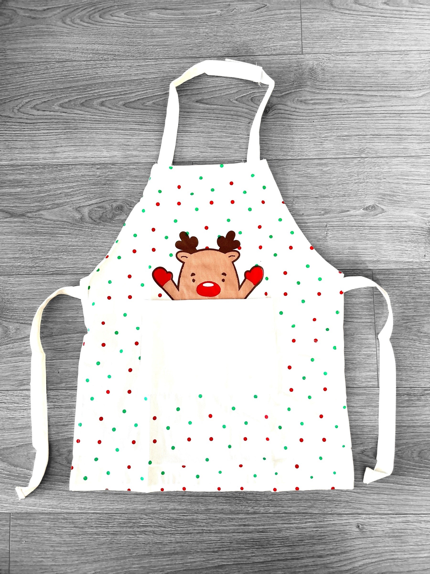 Children's Christmas Aprons With Matching Hat