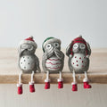 Grey Nordic Owl Shelf Sitters