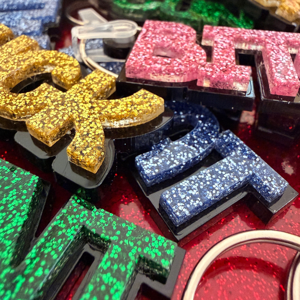 Glitter 3D Sweary Keyrings - FREE POSTAGE