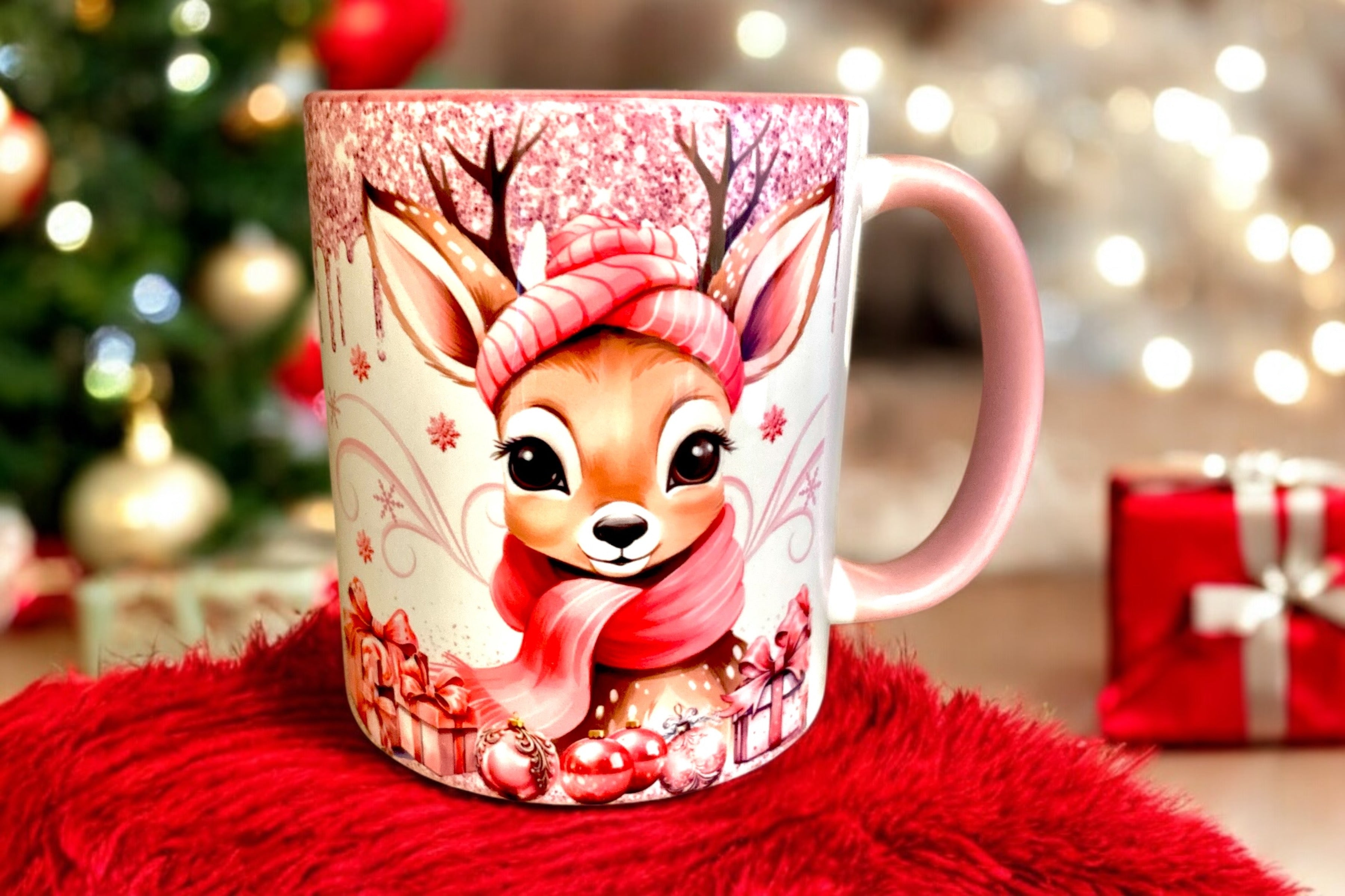 Christmas Deer Ceramic Mug