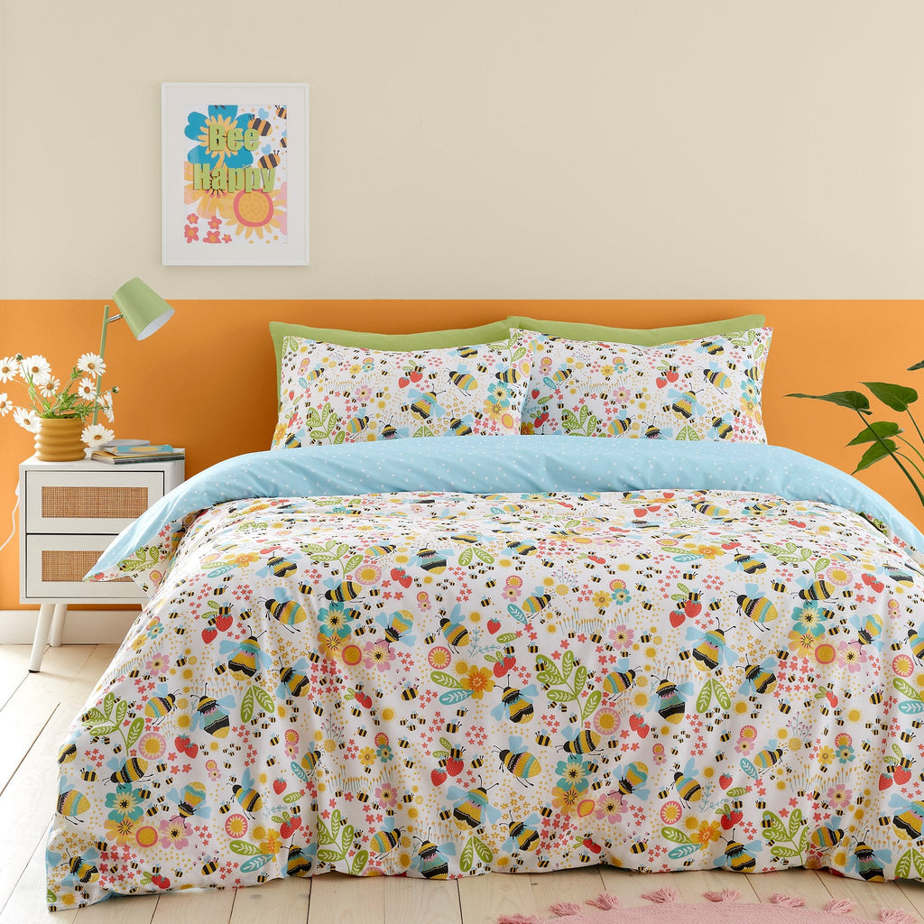Duvet Cover Set Buzzy Bee in Ochre