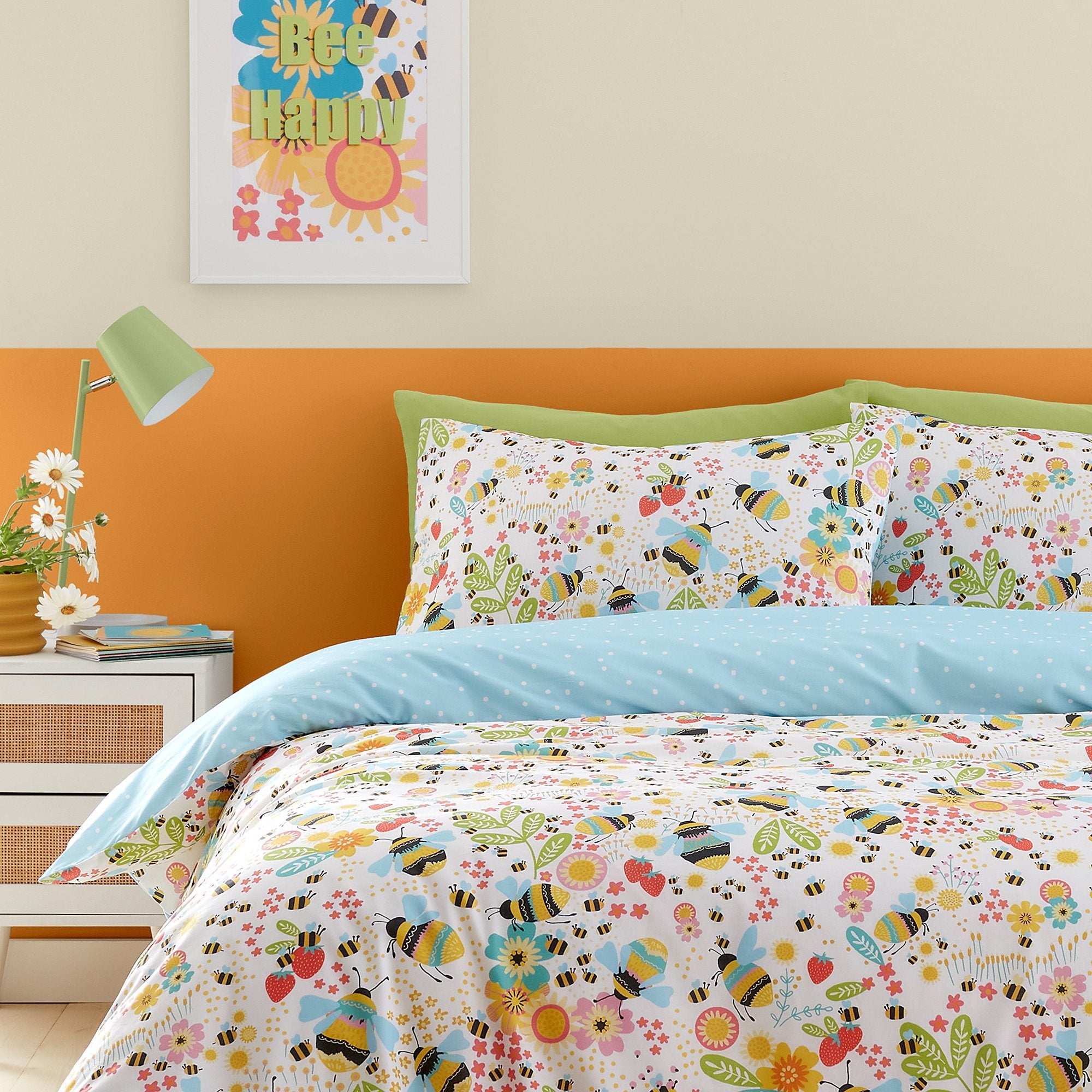 Duvet Cover Set Buzzy Bee in Ochre